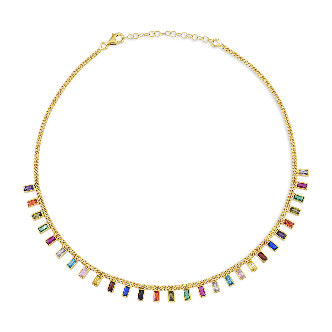 Color Baguette Necklace