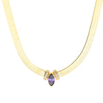 Load image into Gallery viewer, Purple Snake Chain Necklace
