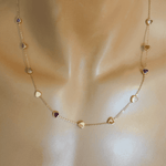 Load image into Gallery viewer, Heart Multi color Chain Necklace
