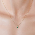 Load image into Gallery viewer, Green Baguette Necklace
