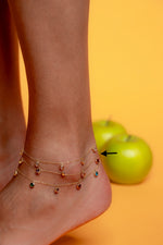 Load image into Gallery viewer, Heart Multi-Color Anklet
