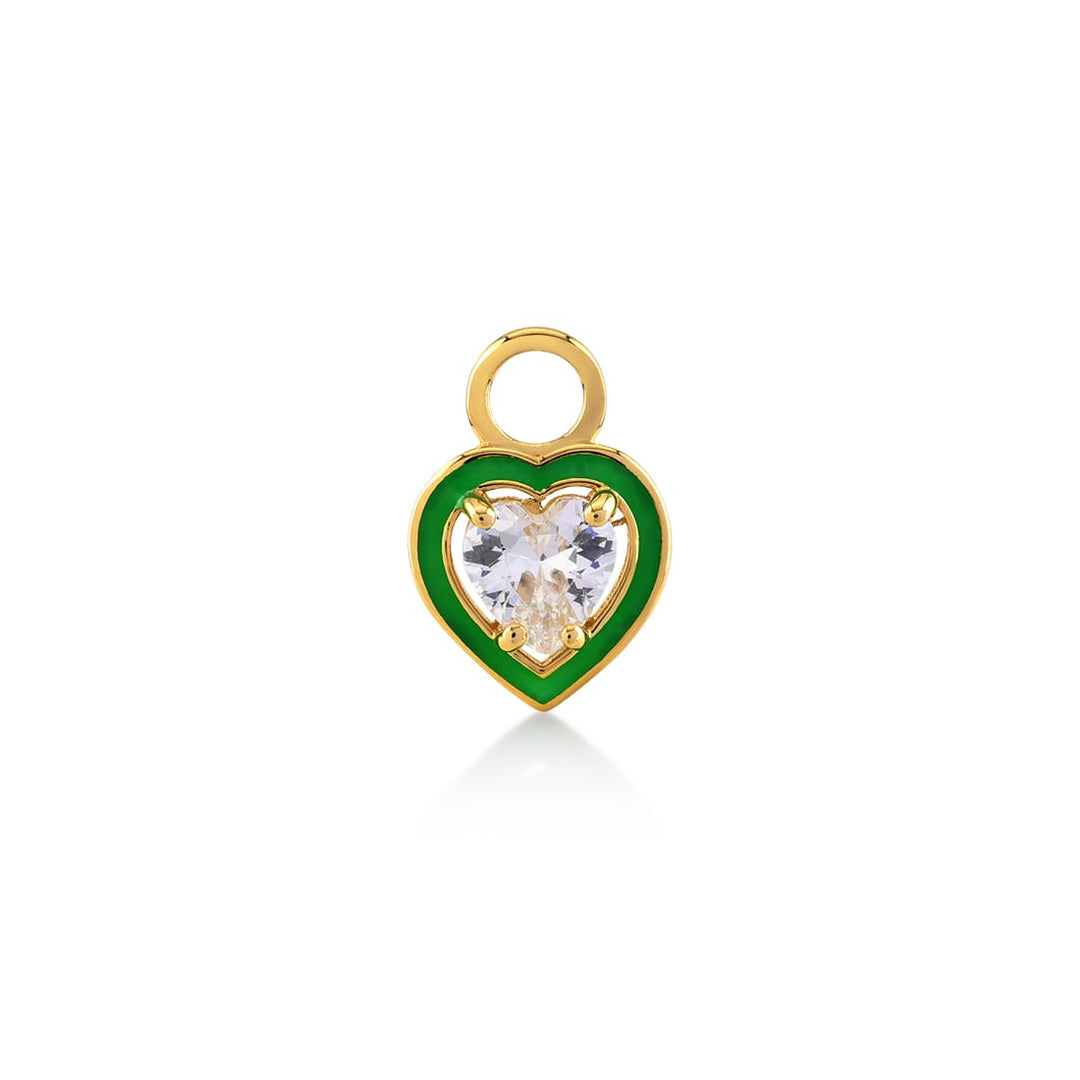 Heart Charm - Green