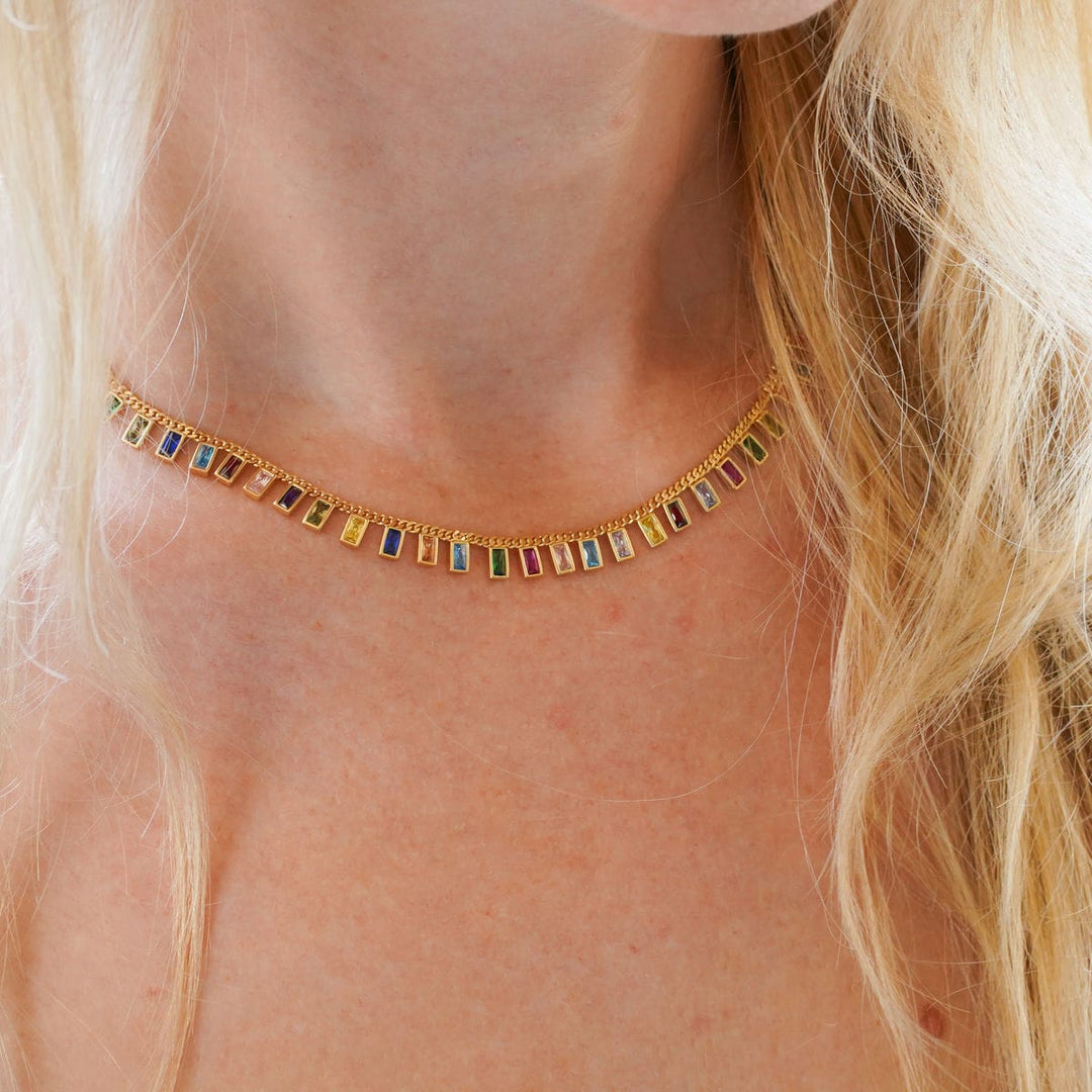 Color Baguette Necklace