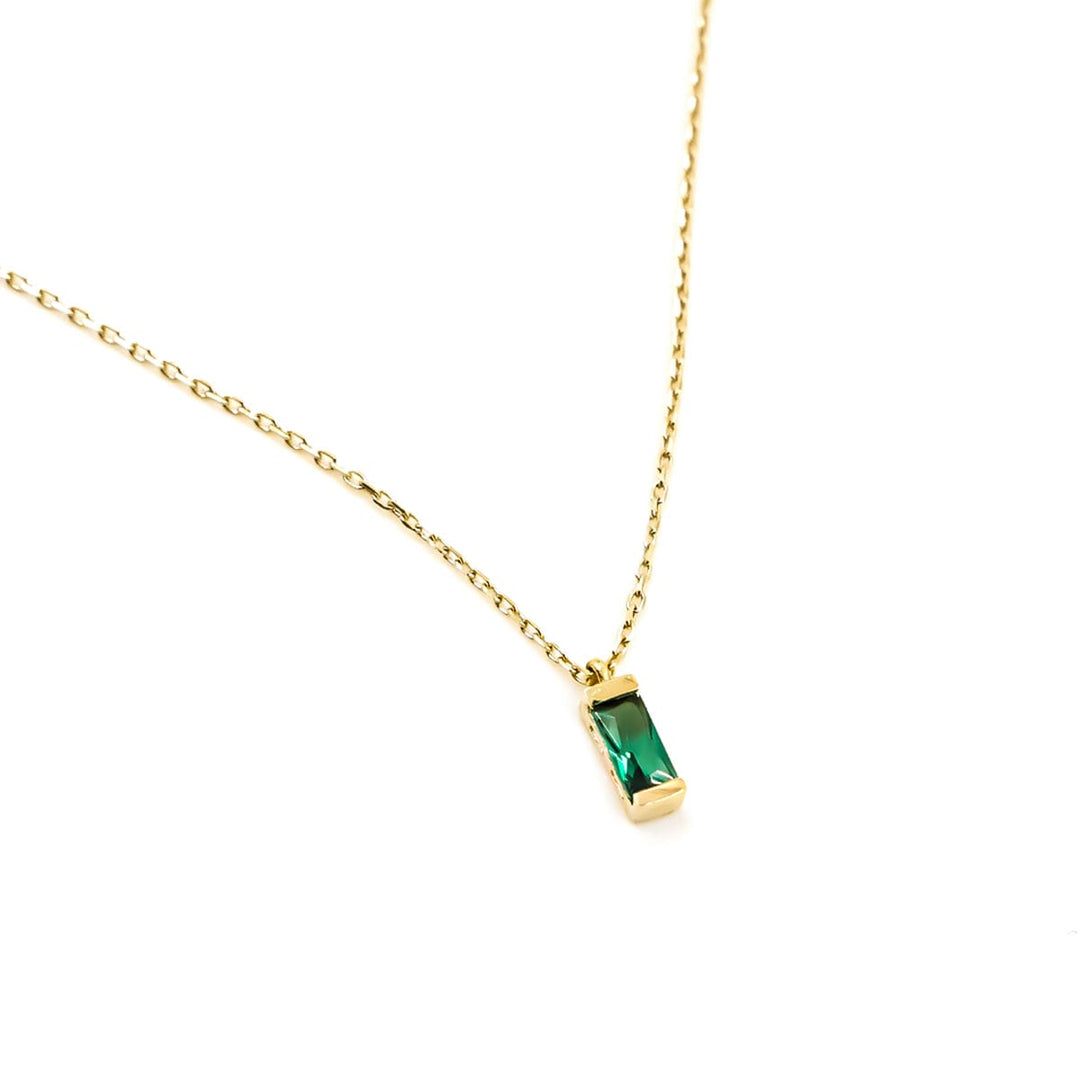 Green Baguette Necklace