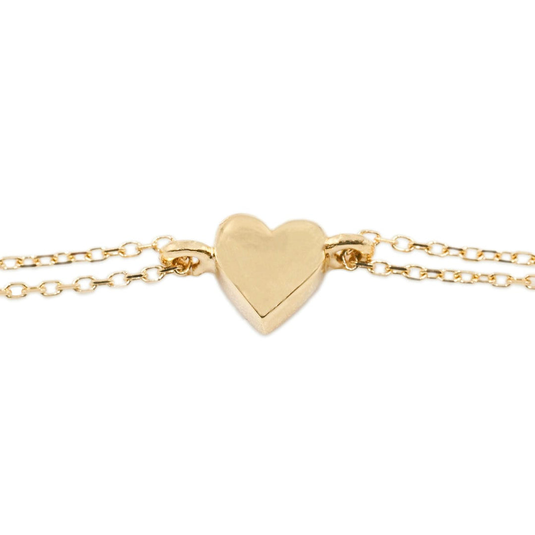 Double Chain Heart Bracelet