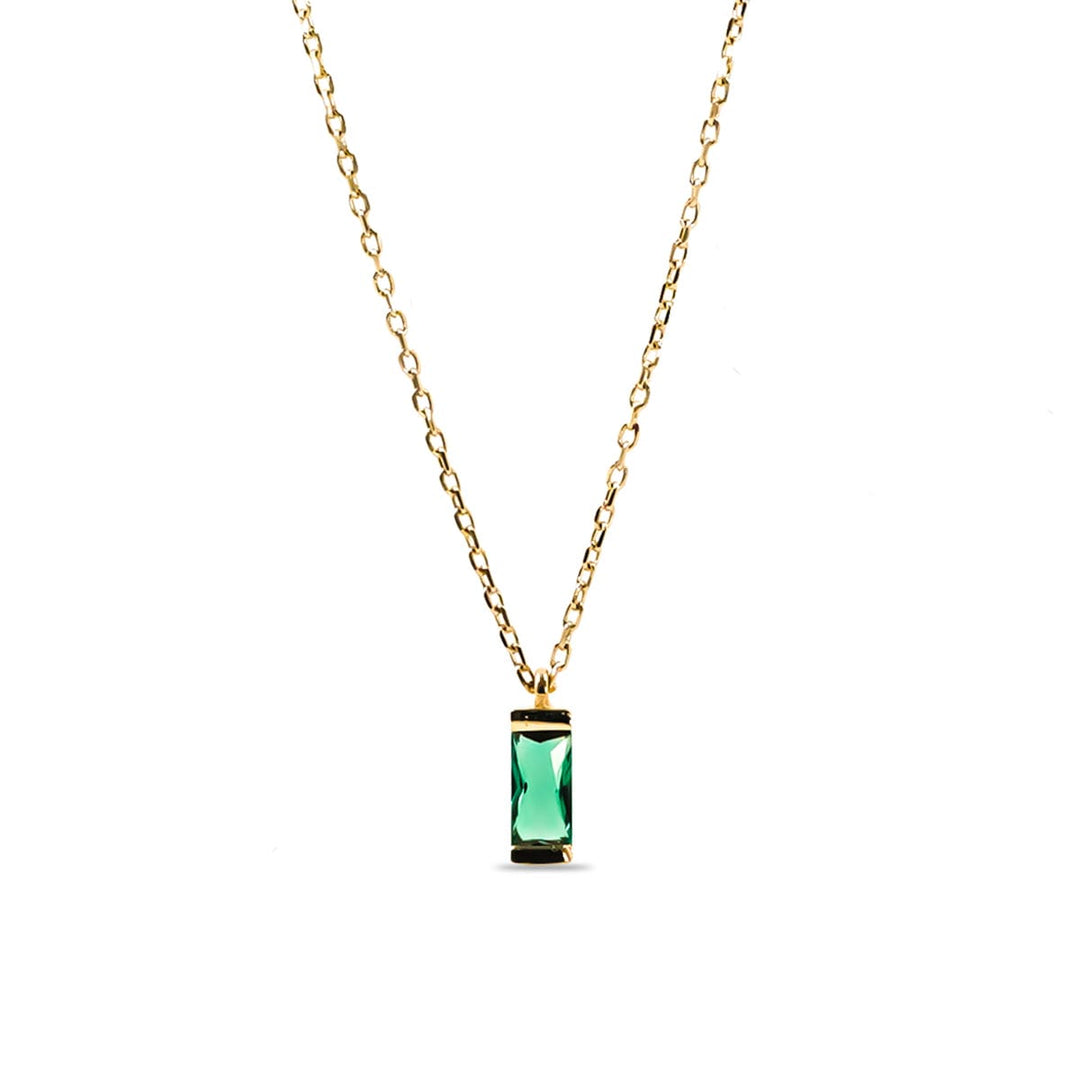 Green Baguette Necklace