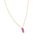 Load image into Gallery viewer, Pink Baguette Necklace
