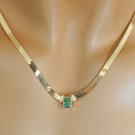 Load image into Gallery viewer, Green Snake Chain Necklace
