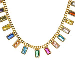 Load image into Gallery viewer, Color Baguette Necklace
