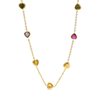 Load image into Gallery viewer, Heart Multi color Chain Necklace
