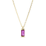 Load image into Gallery viewer, Pink Baguette Necklace
