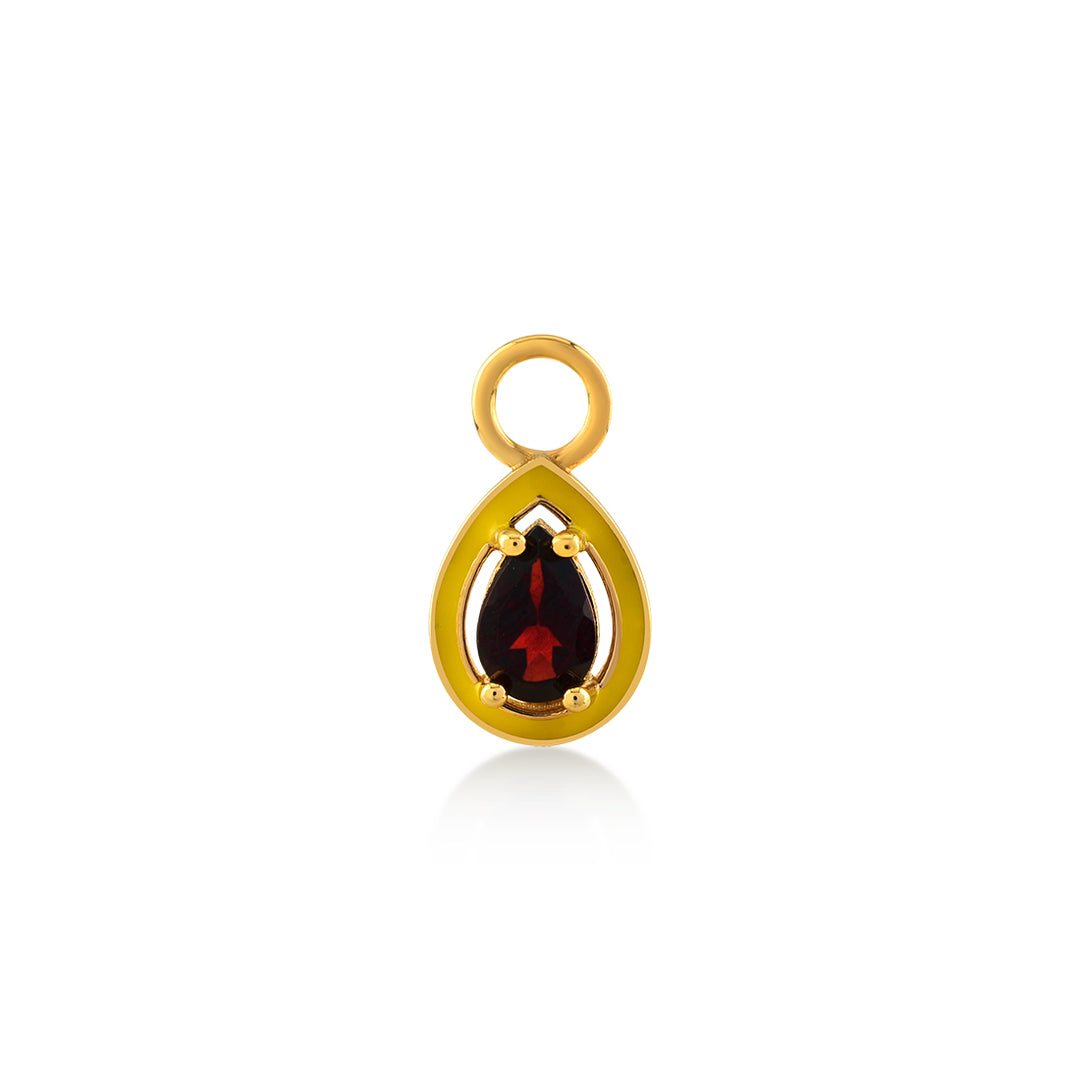 Oval Dark Red & Yellow